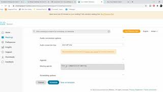 how to schedule a meeting on webex