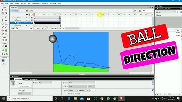 Ball direction in Flash 8 professional | Beginners guide | 2020 | animation | Bounce effect