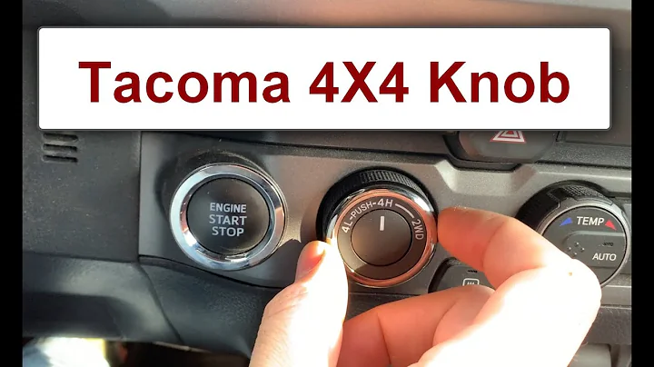 Toyota Tacoma 4x4 How To Use 4 wheel drive
