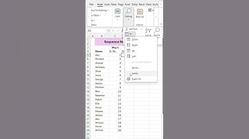 Excel Sequence Number #excel #exceltips #exceltricks #shorts #shortvideo #trending