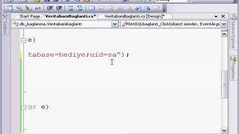 C# ile Mssql ve Access Veritabanı Bağlantısı