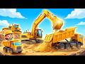20 Construction Vehicles | Excavator, Bulldozer & More| kids learning video | construction vehicles