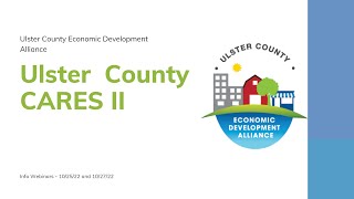 Cares II Small Business Assistance Program Informational Webinar