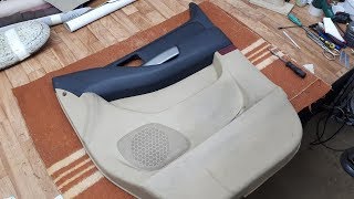 видео: Hyundai Grand Starex. Перетяжка  дверных карт. картинка: Hyundai Grand Starex. Перетяжка  дверных карт.