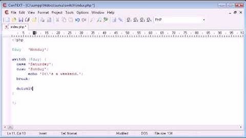Beginner PHP Tutorial   28   switch Statement