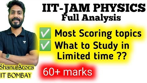 IITJAM physics most important topics | chapter wise weightage |  IITjam physics marks distribution