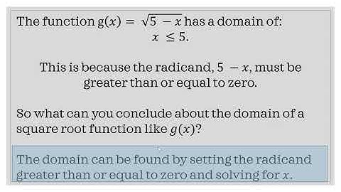 Domain & Range of Square Root Functions
