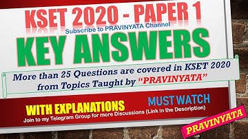GOOD NEWS || KSET 2020 KEY ANSWERS WITH EXPLANATION | KSET EXAM 2020 PROBABLE KEY ANSWERS | CHECKOUT