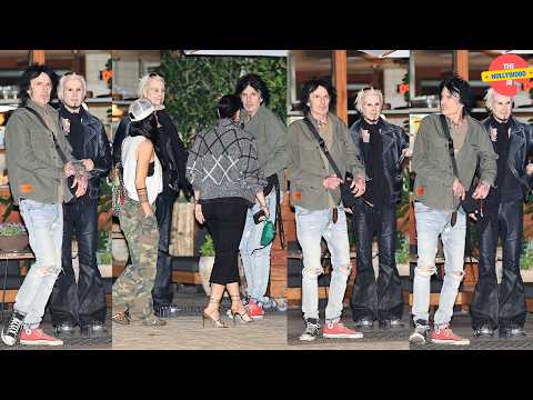 TOMMY LEE AND JOHN 5 ARE SEEN LEAVING SOHO HOUSE AFTER A DOUBLE DATE WITH THEIR WIVES IN MALIBU!!!