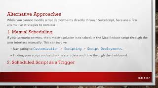How to Programmatically Schedule a Map Reduce Script in SuiteScript