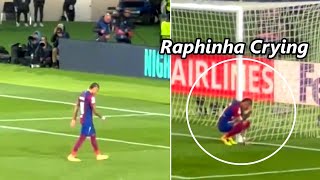 Raphinha was seen crying after match against PSG in UCL