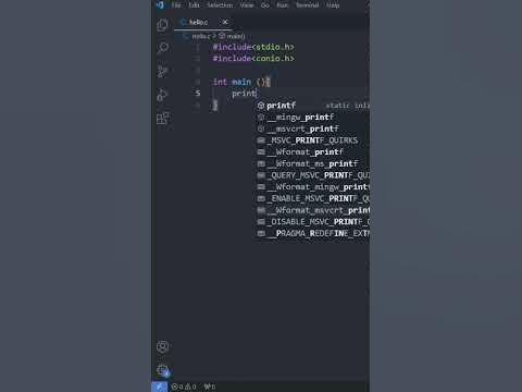 Hello world program in c programming language using vs code editor! # ...