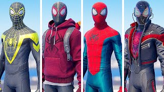 Marvel's Spider-Man Miles Morales - ALL Miles Reactions To His New Suits