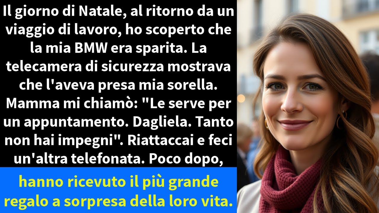 Il giorno di Natale, al ritorno da un viaggio di lavoro, ho trovato la mia BMW scomparsa.