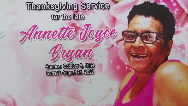 Funeral Service || Sis. Annette Joyce Bryan || Pt.1