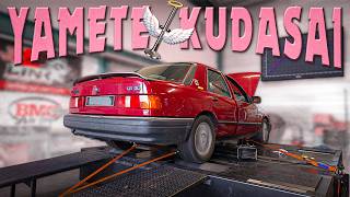 La Ford Sierra 1.8L Carbu de 1988 au banc  de puissance