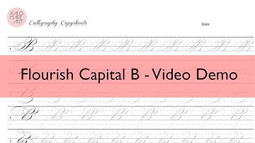 Flourish Capital B - Video Demo (PARTIAL) - Dip pen calligraphy | Engrosser