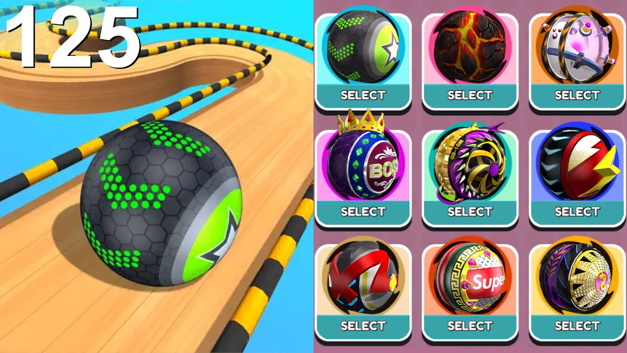 Скоростной забег Going Balls, забавные фейлы на всех уровнях, сложные уровни для Android, геймпле...