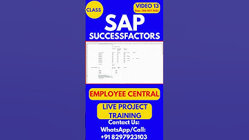 SAP SuccessFactors EC Training Online Tutorial Class 13 19th OCT 2025 #sapsuccessfactorstraining