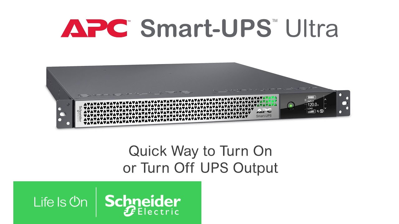 APC Smart-UPS Ultra 3kW - How to quickly turn on or off the UPS output 