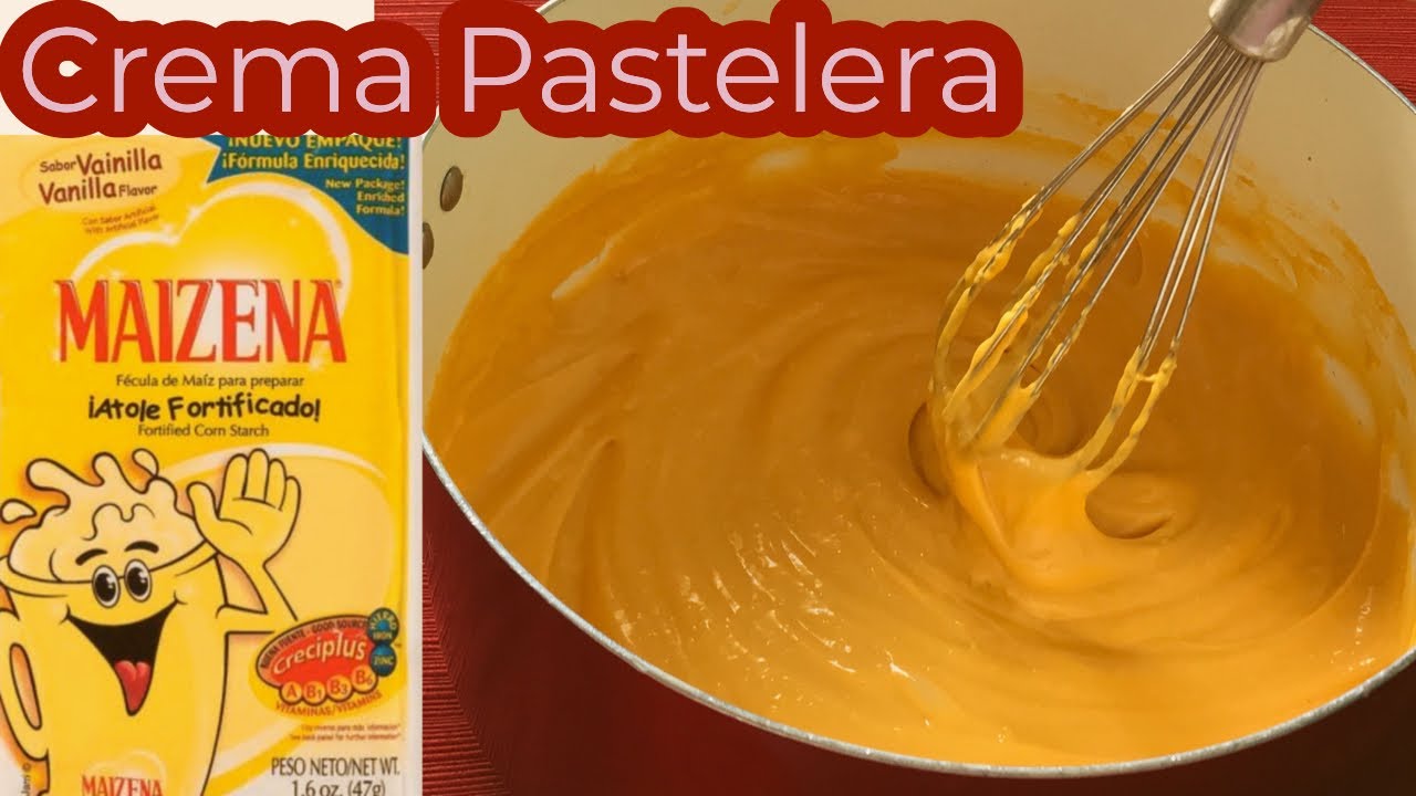 CREMA PASTELERA CON MAIZENA sin HUEVOS !! - YouTube