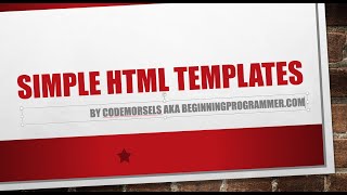 Simple Javascript HTML Template