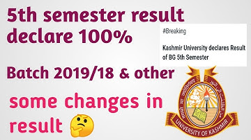Finally 5th semester result declare | some big changes