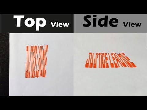 Justice League Optical Illusion 3d Font Art  || Justice League