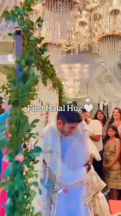 First Halal Hug After Nikkah🌸🤍|| Wedding Nasheed #islamicshorts #islamicreminder #islam #love #halal