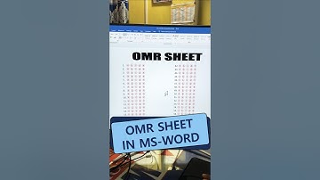 😮omr sheet in ms word #shorts #msword  #word #wordtricks