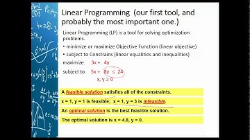 Deterministic Modeling Part 1: Linear Programming Series 1