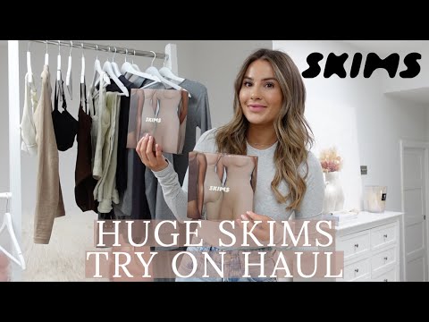 SKIMS t shirt try on haul: trying on all my skims tops 