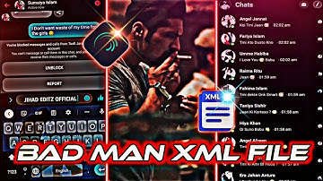 Bad man ❤️‍🔥 attitude Masengar xml 🎋 #viral xml file 🥀 masengar attitude chat lyrics xml 💖