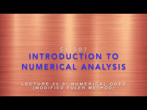 Lecture 20-3: Numerical