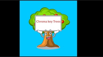 Green screen tree chroma key .no copy right use for cartoon video making editing toon making,