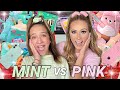 MINT 🧚🏼‍♂️🧩 VS PINK 🐷🌸 TARGET SHOPPING CHALLENGE!