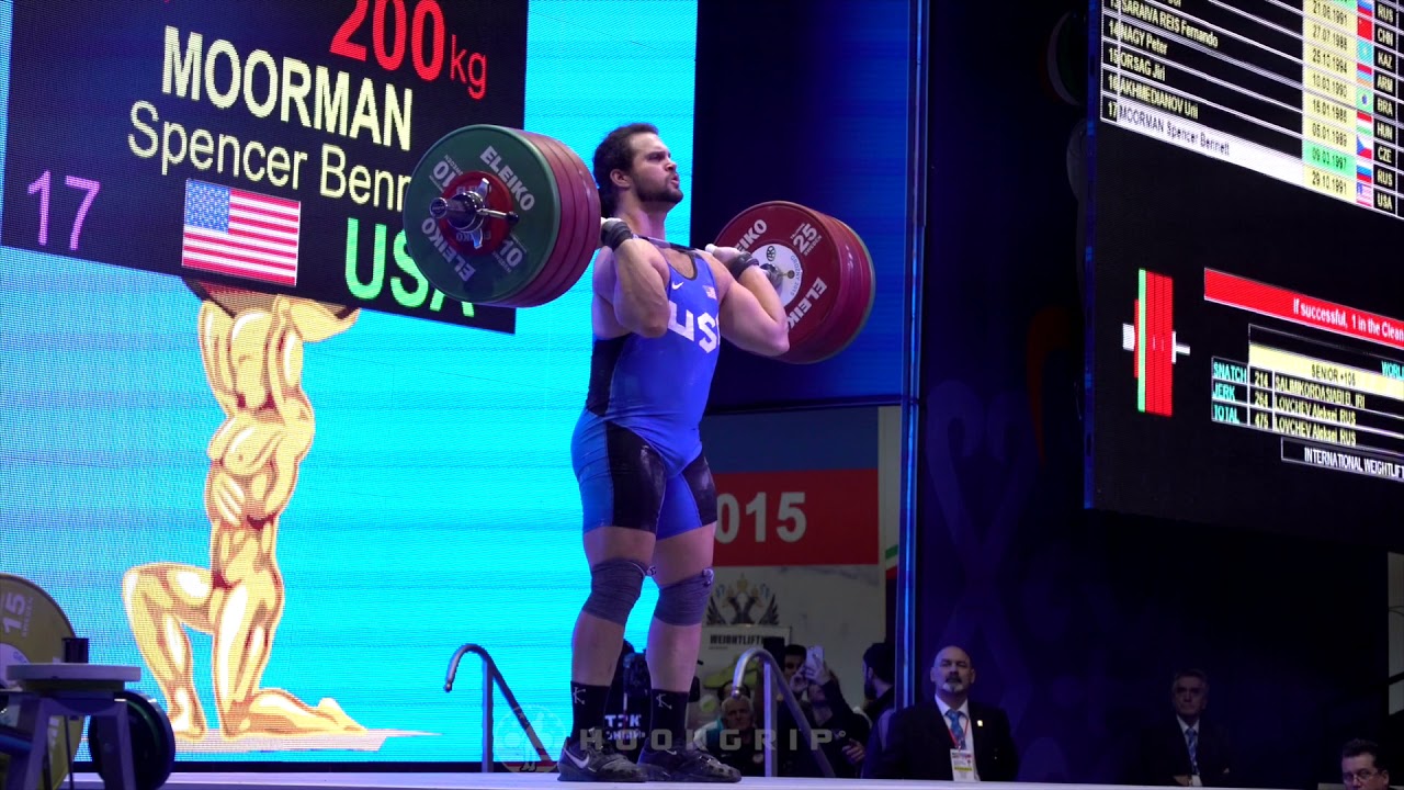 Spencer Moorman (105+) - 200kg Clean and Jerk @ 2015 President's Cup