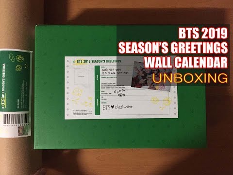 방탄소년단 2019 시즌그리팅 wall calendar 개봉 후기