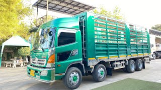 Hino FC7J 225แรง 12ล้อแท่นเตี้ยแหนบ 2เพลา คอกสูงยาว7.50เมตร สายวิ่งล่องขนผัก ต้องคันนี้เลยจร้า