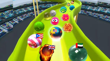 Team Marble Race - world marbles league 2048 Merge Puzzle 🧩 🆒 Cool gameplay Algodoo and Unity #5