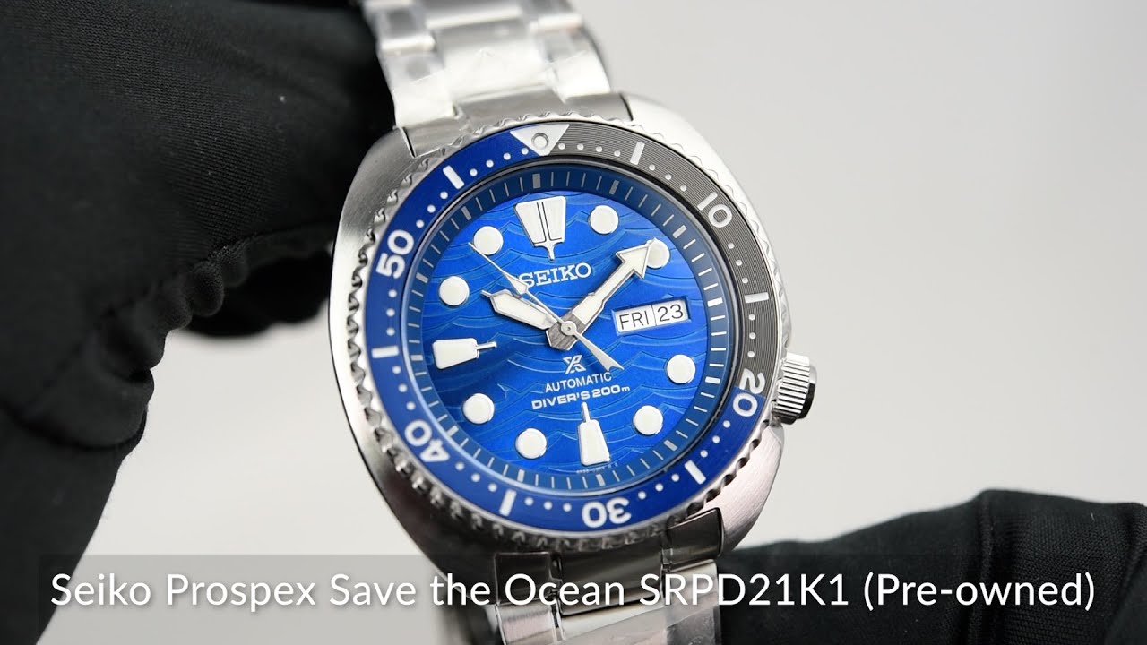 Seiko Prospex Save the Ocean SRPD21K1 (Pre-owned) - YouTube