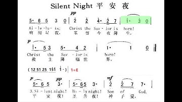 平安夜 D调伴奏 (加小节指示，供参考）Silent night  - instrumental in D with measure marks