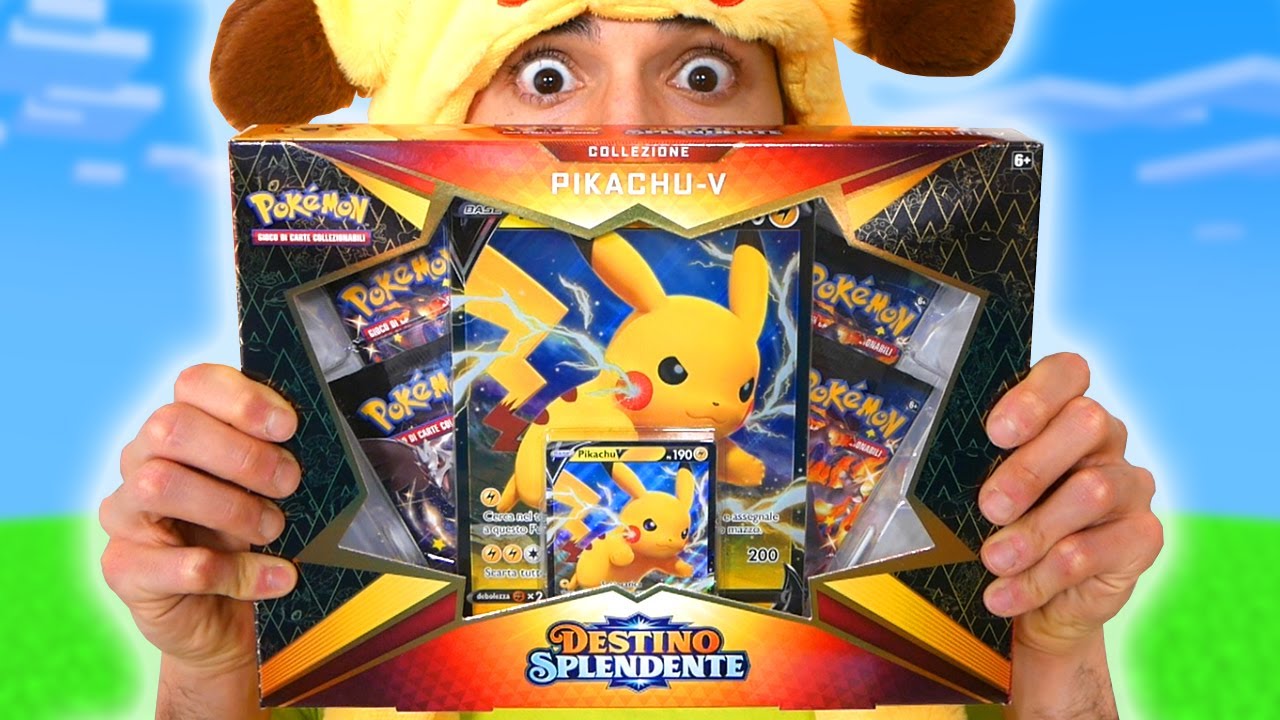 APRO IL SUPER BOX DESTINO SPLENDENTE DI PIKACHU-V DI POKEMON