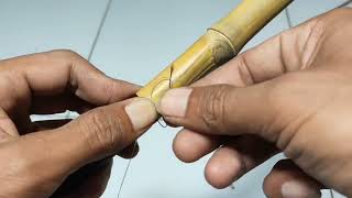 The Process Of Making Handmade Fishing Rods - Cara Mudah Membuat Joran Tegek Bambu