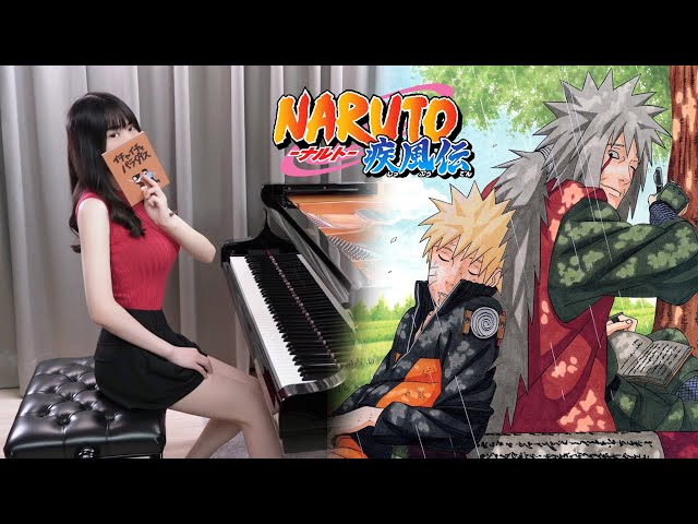 Naruto Shippuuden OP7「Toumei Datta Sekai」Ru's Piano Cover | 🐸Jiraiya x 🍥Naruto Theme class=