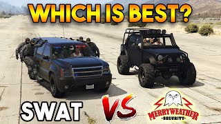 GTA 5 ONLINE : SWAT VS MERRYWEATHER SECURITY (WHICH IS BEST?)