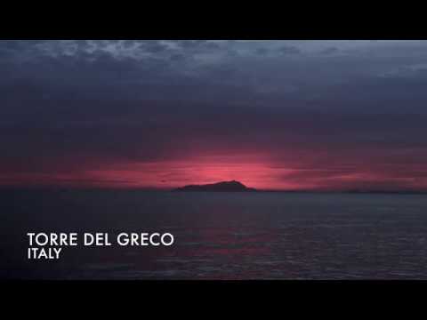 Torre Del Greco, Italy. Stunning Aerial Drone Footage of Italian Coastline in 4K.