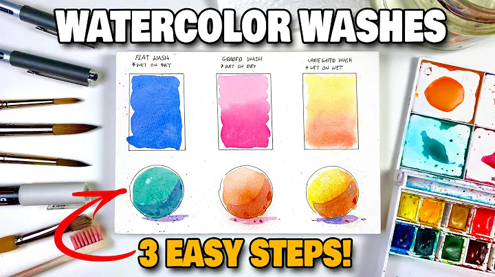 How to Add WATERCOLOR WASHES in 3 Easy Steps! (Basic Beginner Techniques)