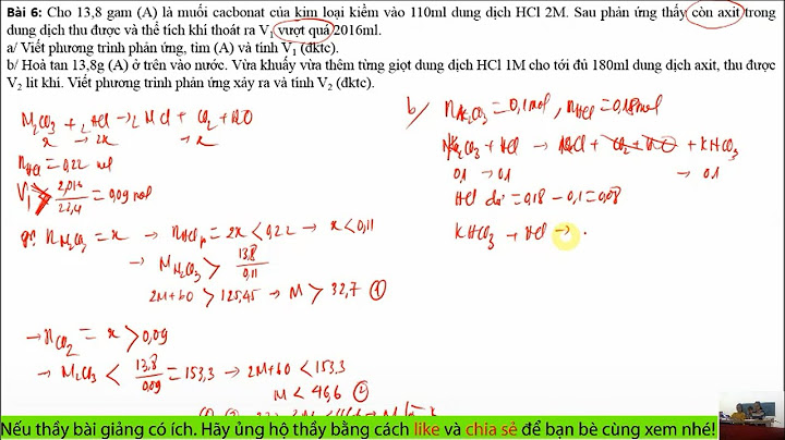 Bài tập trắc nghiệm muối cacboanat tác dụng dd axit năm 2024