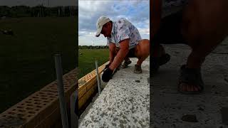 Обкладка плит под мауэрлат. Covering slabs under the Mauerlat